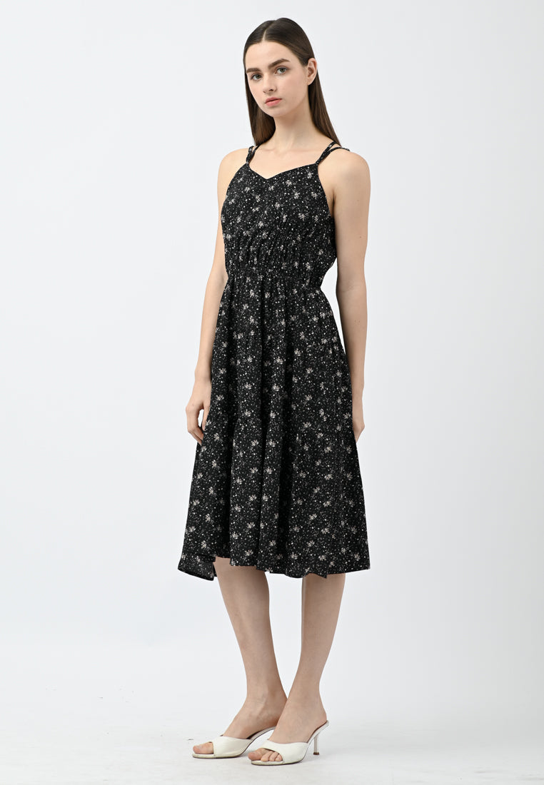 Plain B. Strap Floral Dress