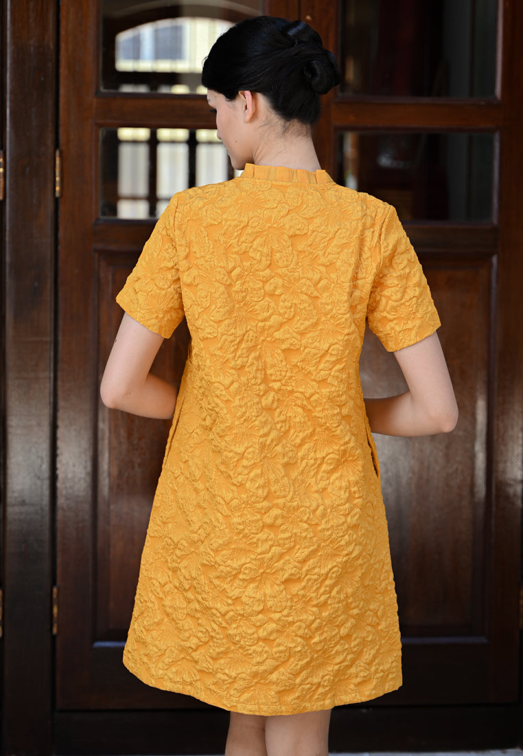 Plain B. Floral Chinese Knot Dress