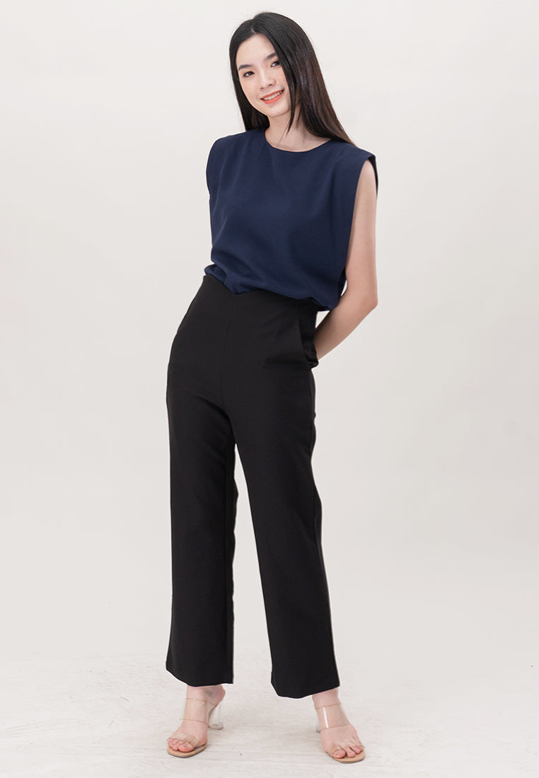 BebeBeige Wide-Leg Straight Cut Trouser