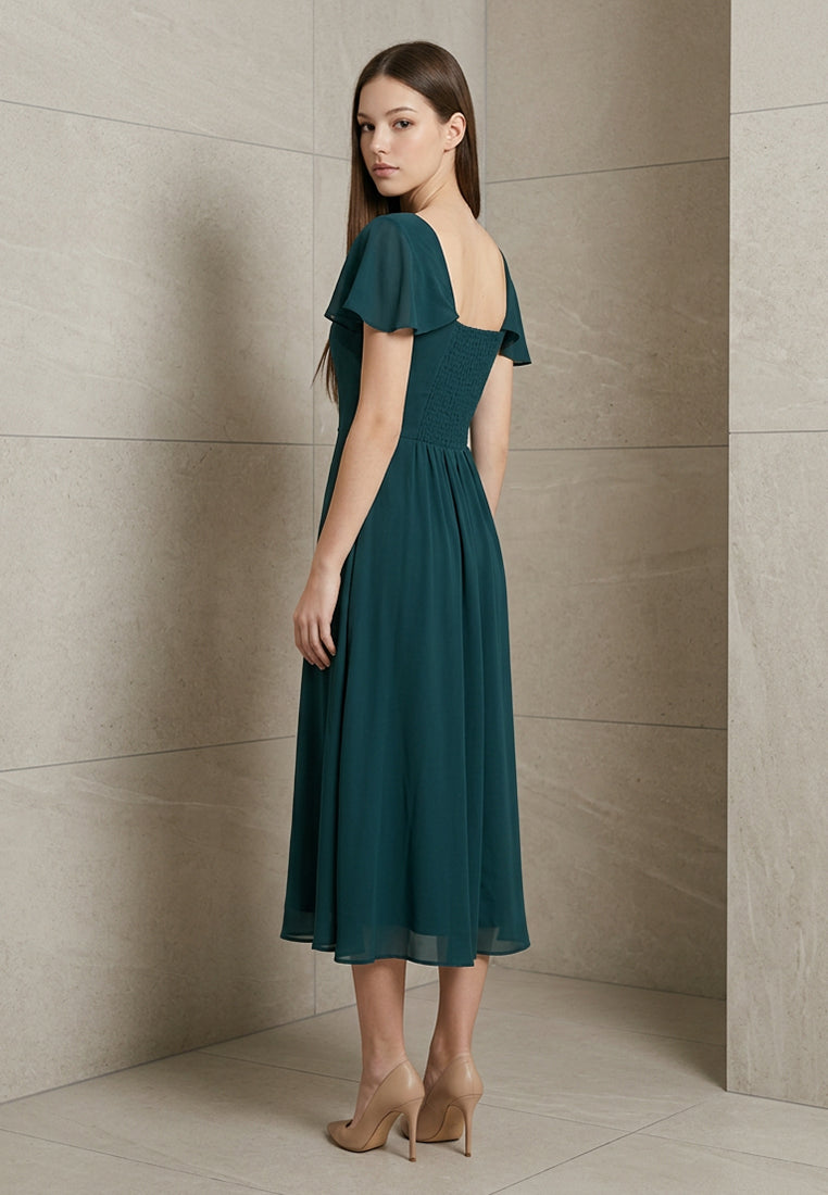 BebeButterfly V-neck Mini Dress