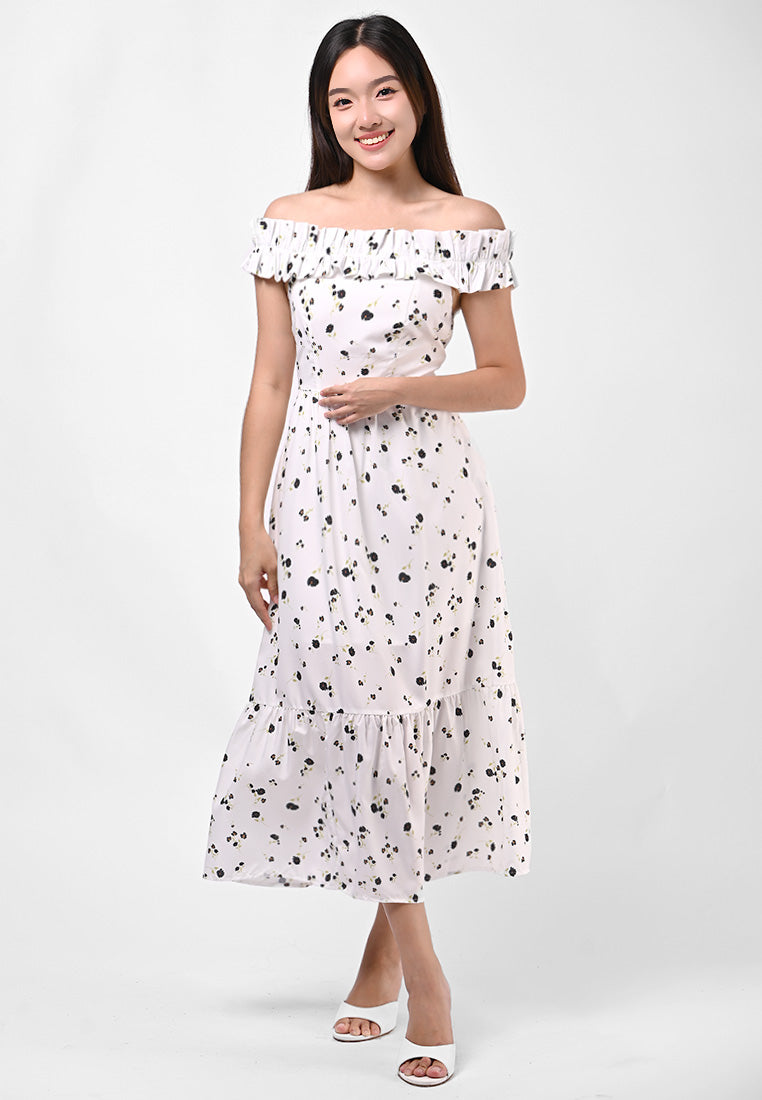 Plain B. Off-Shoulder Dress