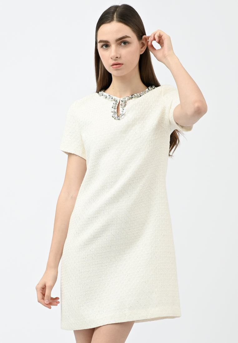 BebeButterfly Tweed Mini Dress