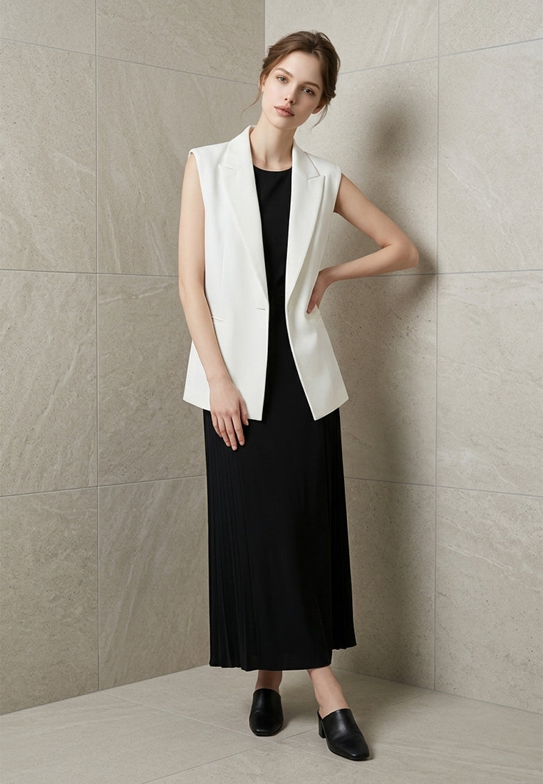 BebeBeige Sleeveless Blazer Coats