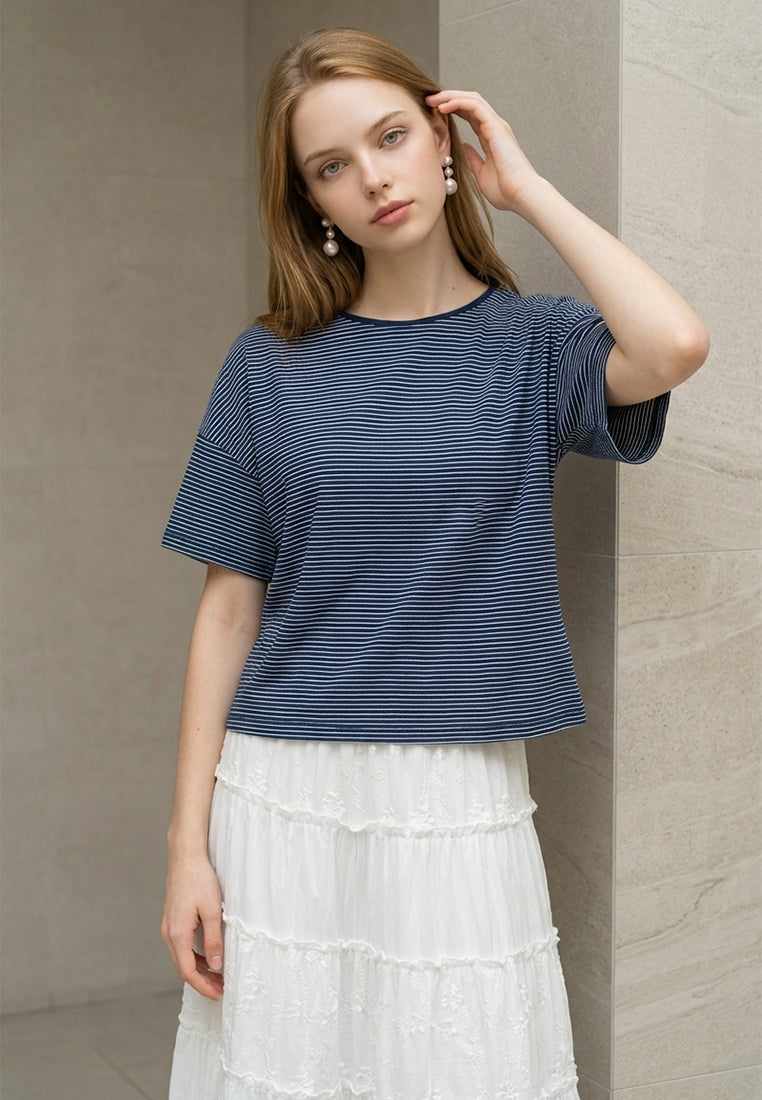 Plain B. Striped Short Sleeve T-Shirt
