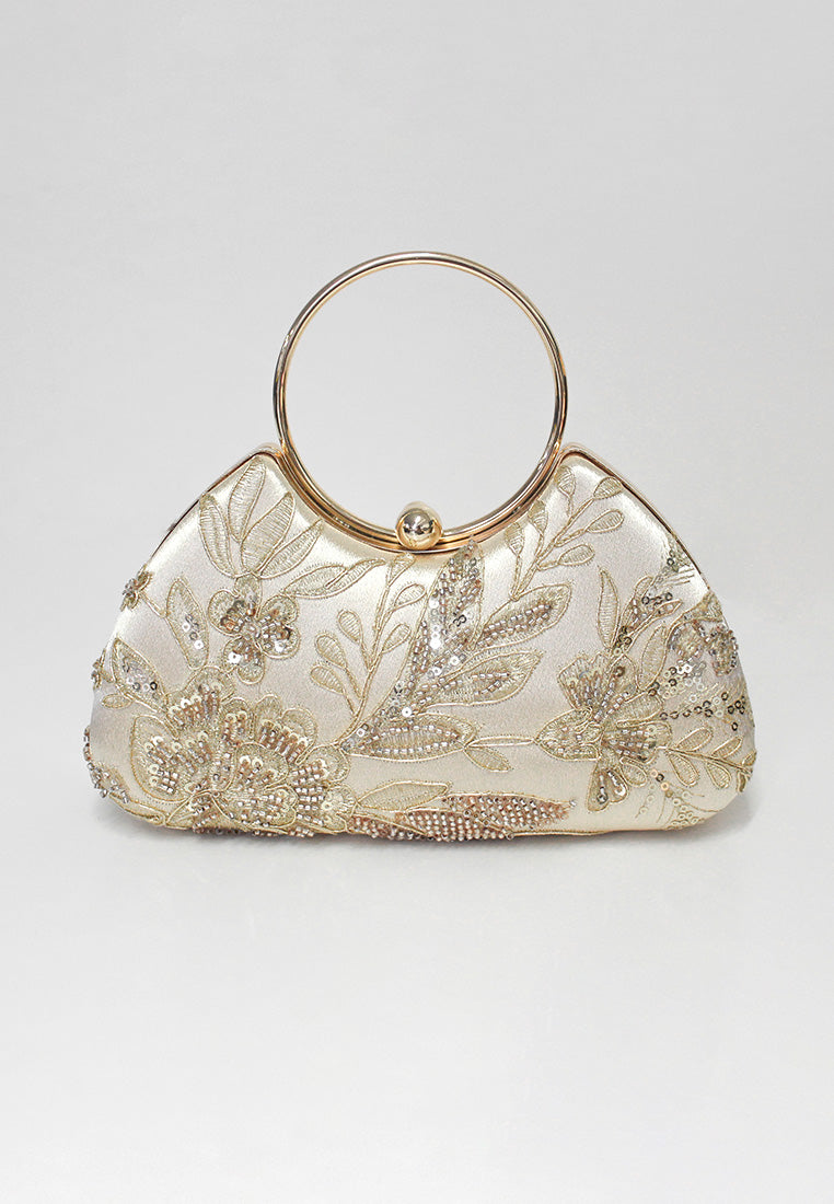 BeryBerries Embroidered Handle Clutch Bags