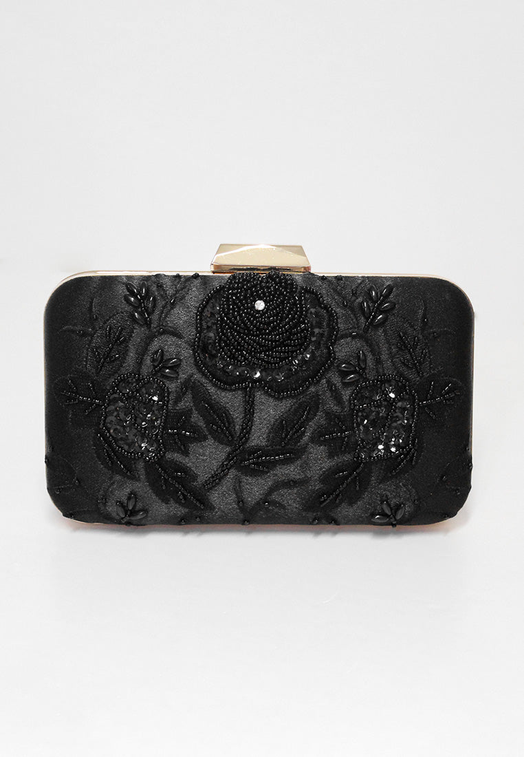 BerryBerries Embroidered Folds Design Clutch Bags