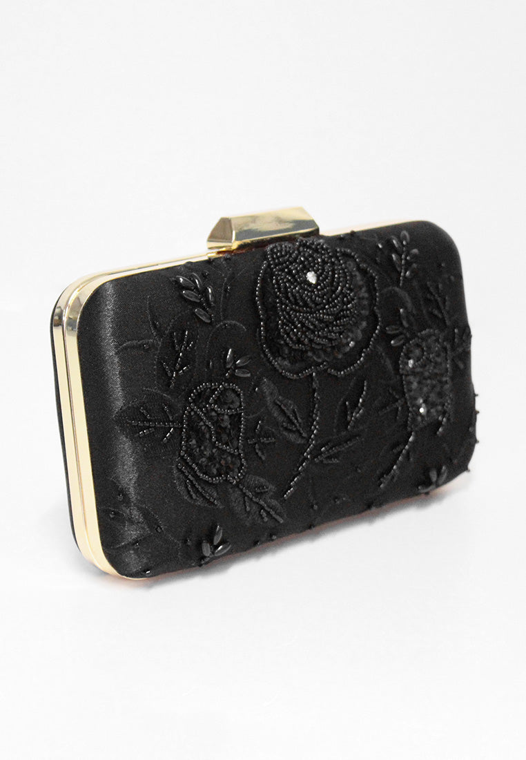 BerryBerries Embroidered Folds Design Clutch Bags