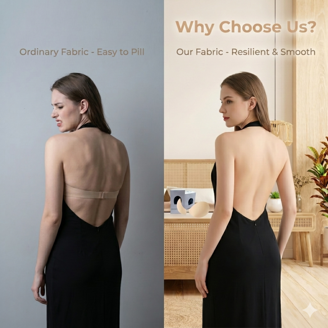 BebeButterfly Seamless Invisible Adhesive Push Up Nu Bra Stick On Front Buckle Wedding Silicone Bra
