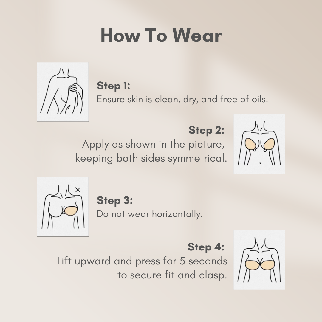 BebeButterfly Seamless Invisible Adhesive Push Up Nu Bra Stick On Front Buckle Wedding Silicone Bra