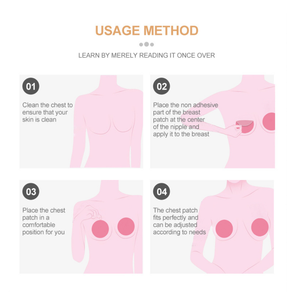 Esme Nipple Cover Adhesive & Non-Adhesive Skin Friendly Reusable Washable Breathable Glue & Non-Glue