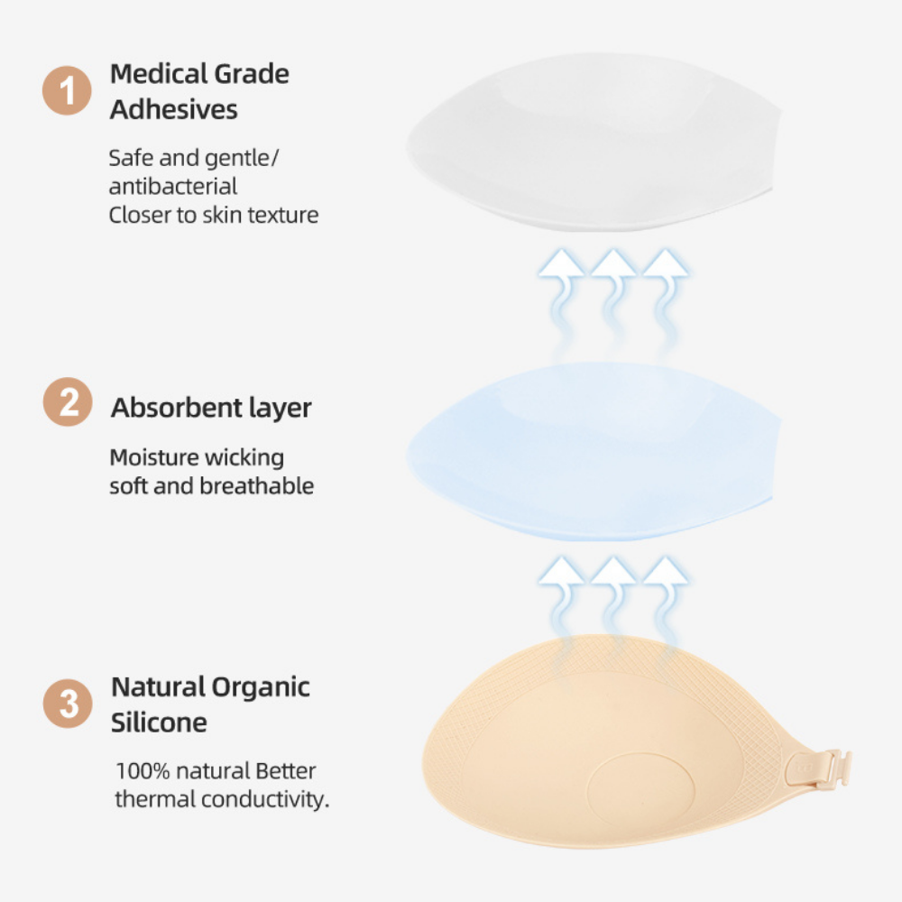 Esme Nubra Seamless Invisible Reusable Adhesive Push Up Comfortable & Easy Wear & Wash Nu Bra