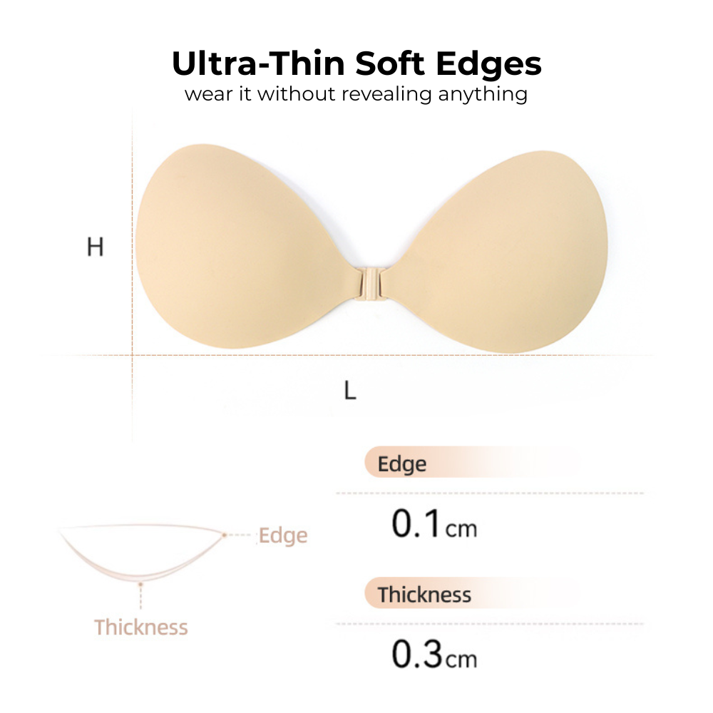 Esme Nubra Seamless Invisible Reusable Adhesive Push Up Comfortable & Easy Wear & Wash Nu Bra