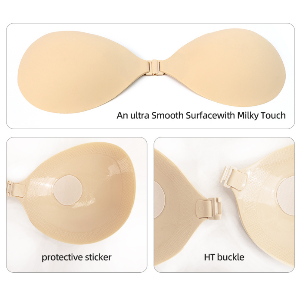 Esme Nubra Seamless Invisible Reusable Adhesive Push Up Comfortable & Easy Wear & Wash Nu Bra
