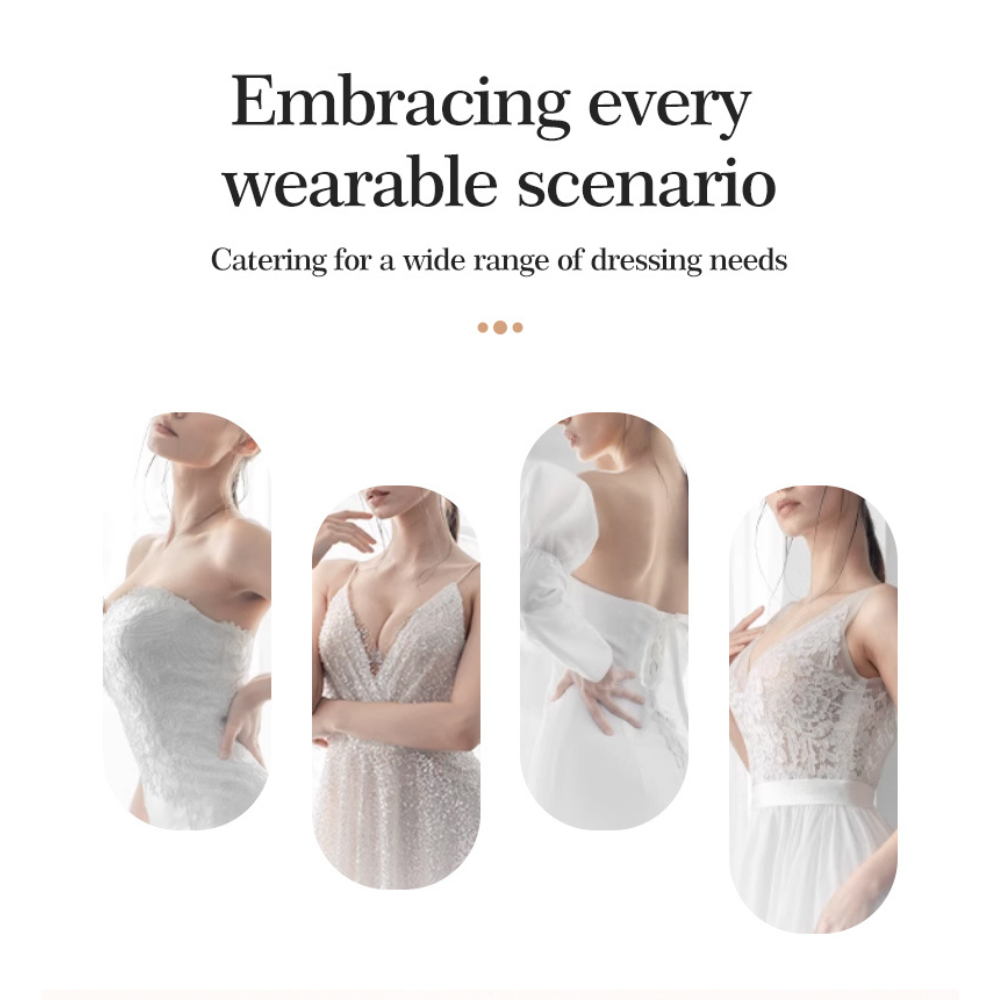 Esme Nubra Seamless Invisible Reusable Adhesive Push Up Comfortable & Easy Wear & Wash Nu Bra