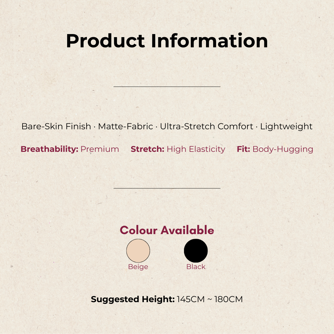 Bebebutterfly Seamless Extra Large Comfort Fit Ultra Thin T-Crotch Stockings Pantyhose