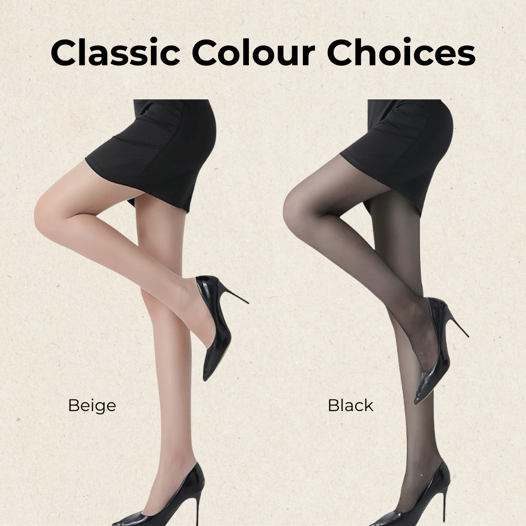 Bebebutterfly Full Coverage Comfort Fit Enhanced Durability Stockings Pantyhose Black & Beige - ST292