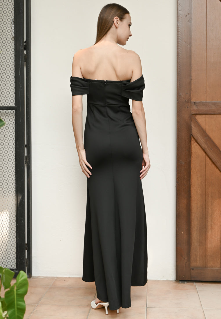 BebeBeige Fish-bone Dinner Dress