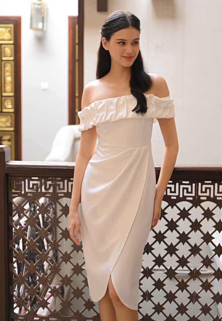 BebeBeige Off Shoulder Dress