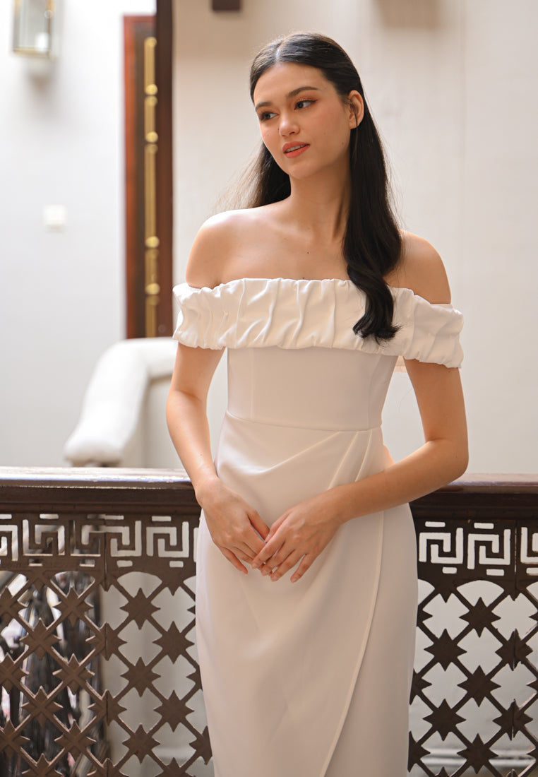 BebeBeige Off Shoulder Dress