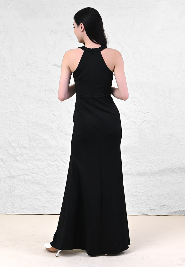 BebeBeige Halter Dinner Dress