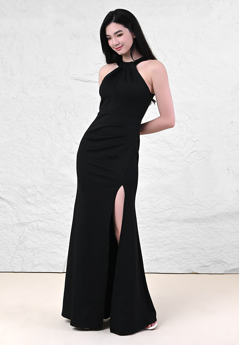 BebeBeige Halter Dinner Dress