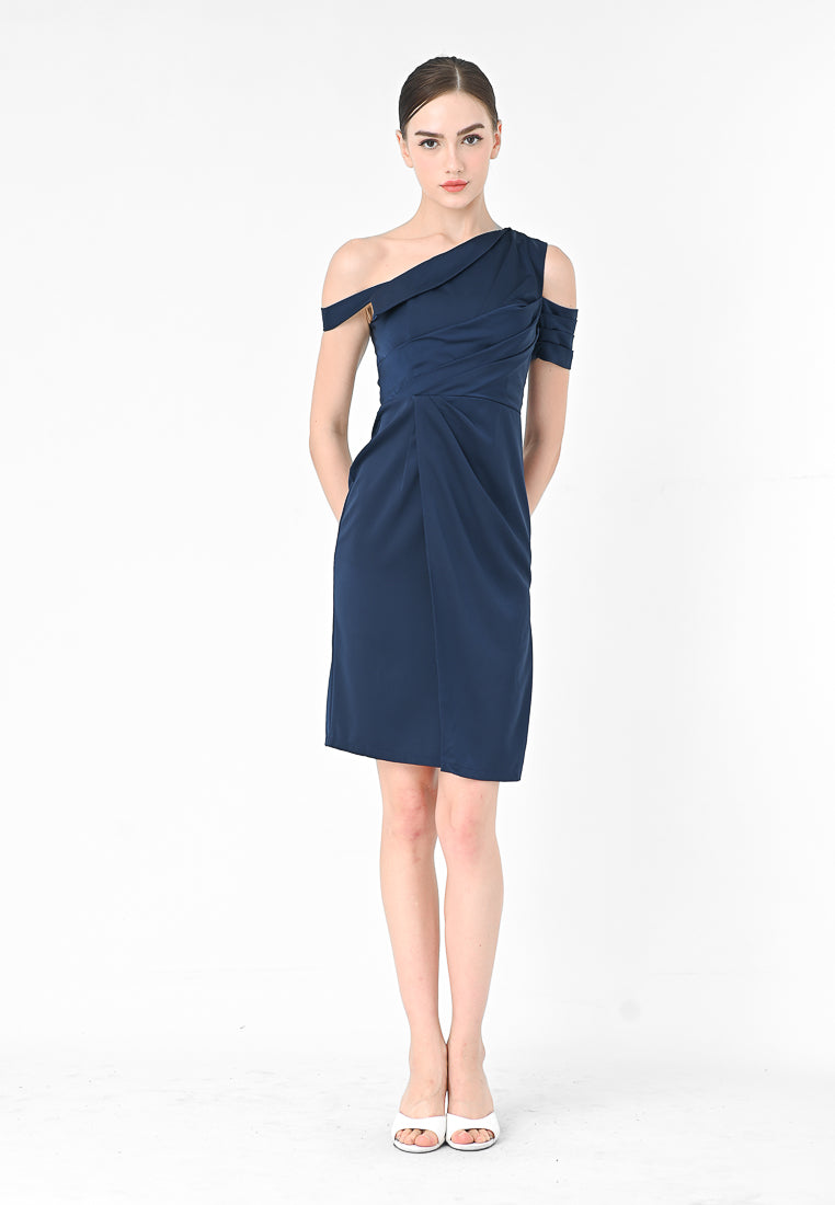 BebeBeige Cold Shoulder Mini Dress
