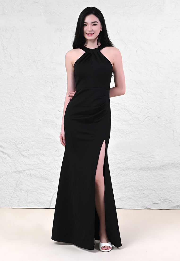 BebeBeige Halter Dinner Dress