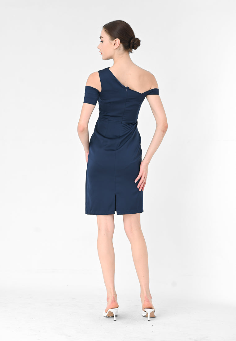 BebeBeige Cold Shoulder Mini Dress