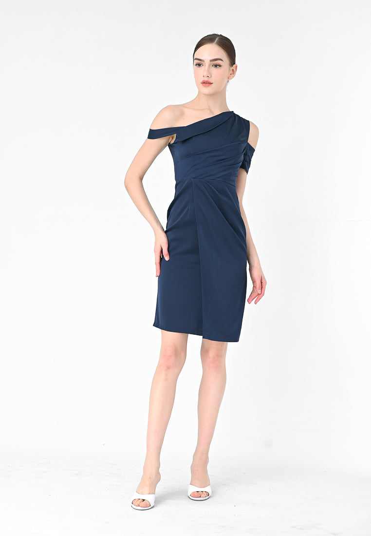 BebeBeige Cold Shoulder Mini Dress