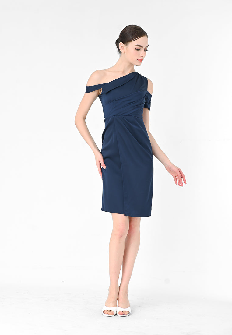 BebeBeige Cold Shoulder Mini Dress
