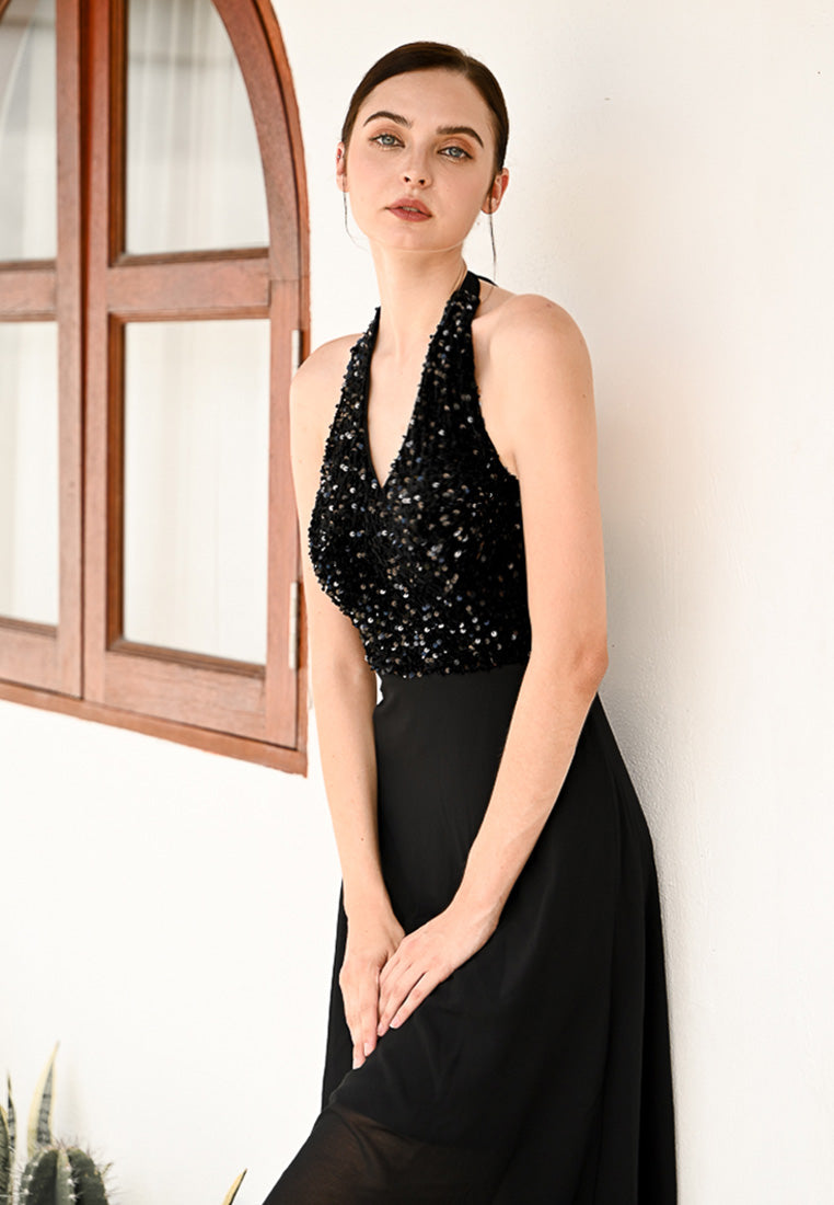 BebeBeige Sequins Maxi Dress