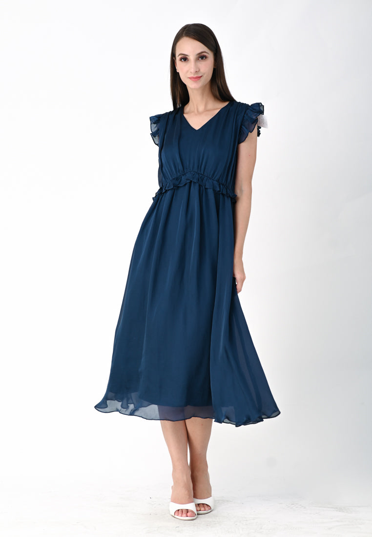 BebeBeige Sleeveless Midi Dress