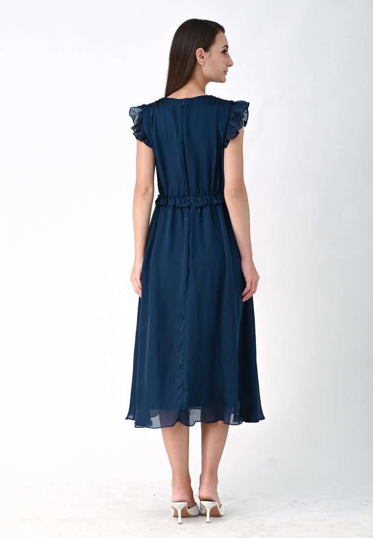 BebeBeige Sleeveless Midi Dress