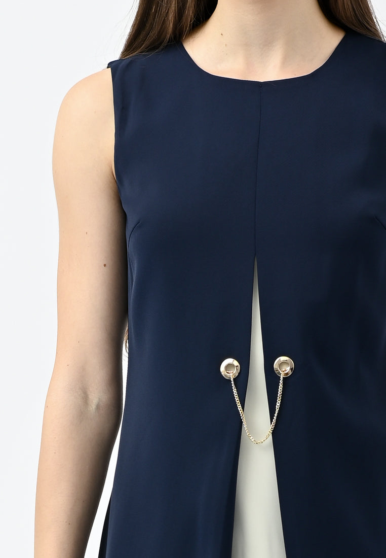 BebeBeige Sleeveless Work Dress