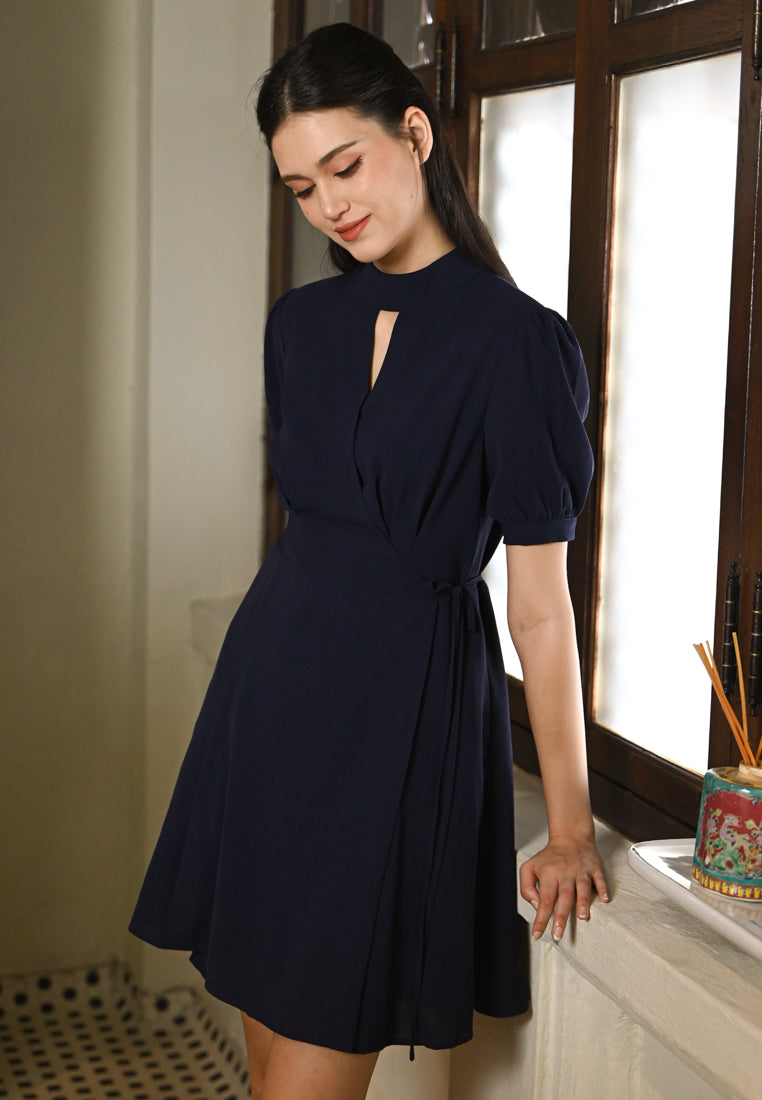 BebeBeige Wrap-Style Work Dress