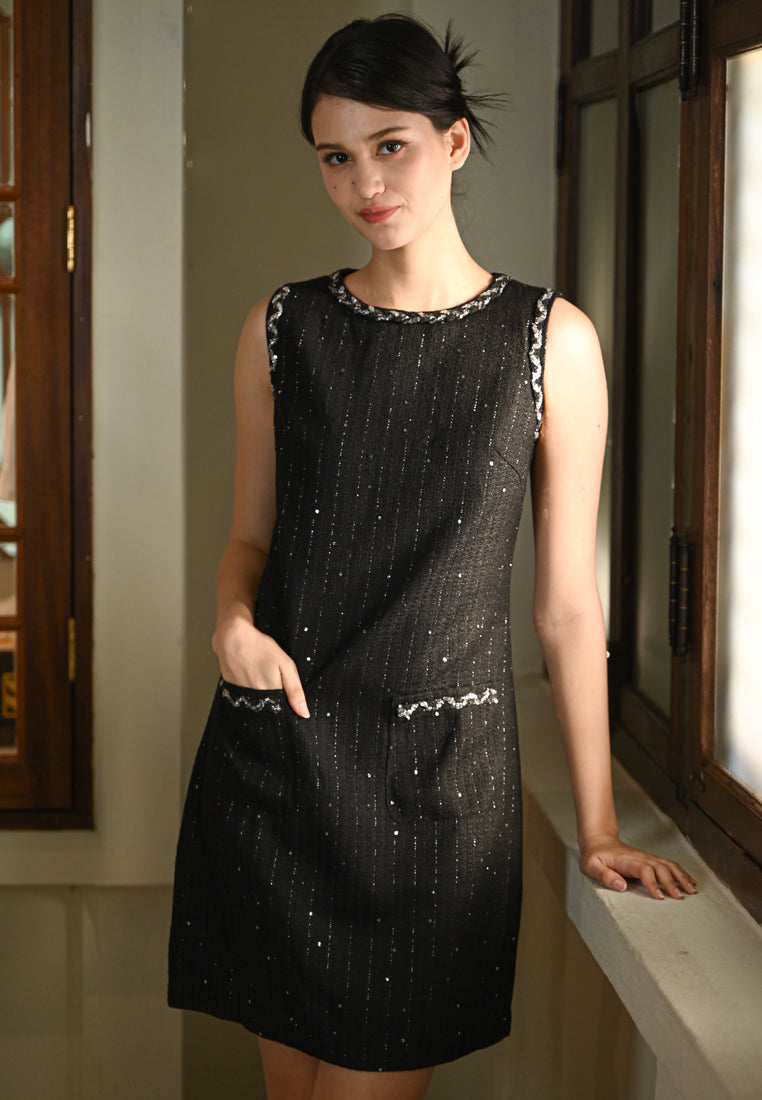 BebeBeige Mini Tweed Work Dress