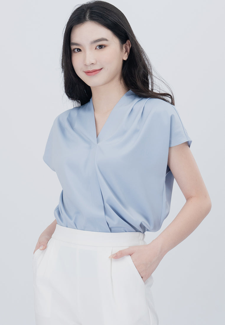 BebeBeige V-Neckline Cooling Blouse Top