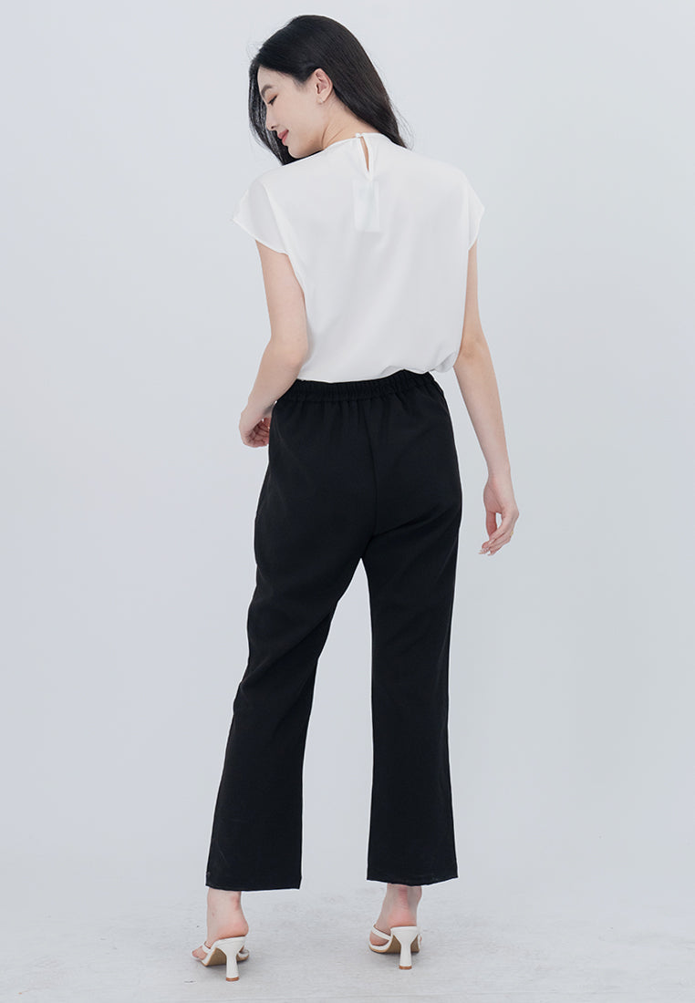 BebeBeige Beads Office Relaxed Fit Blouse Top