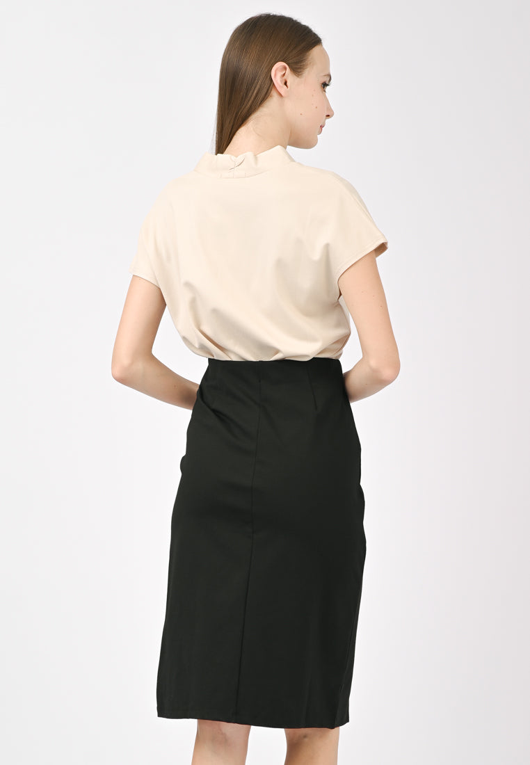 BebeBeige V-Neck Shirt Top