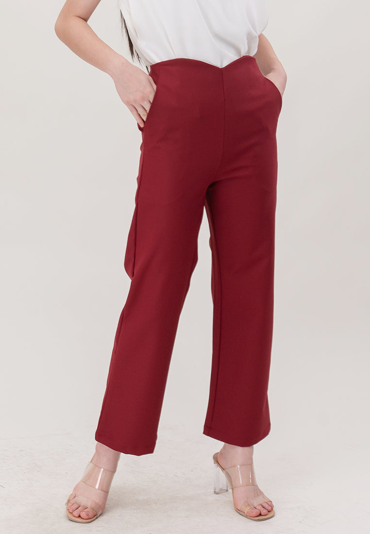 BebeBeige Wide-Leg Straight Cut Trouser