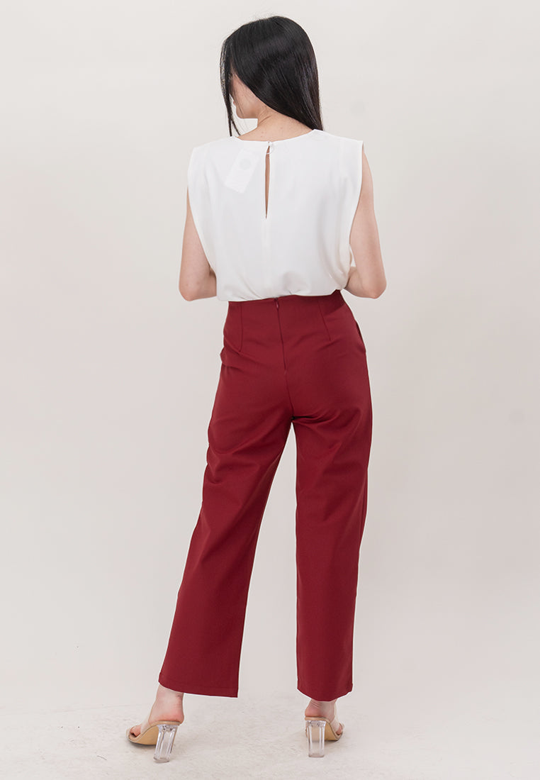 BebeBeige Wide-Leg Straight Cut Trouser
