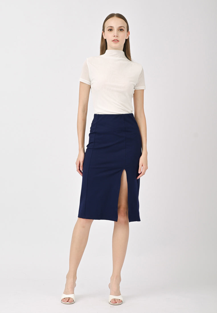 BebeBeige Slit On Pencil Skirt