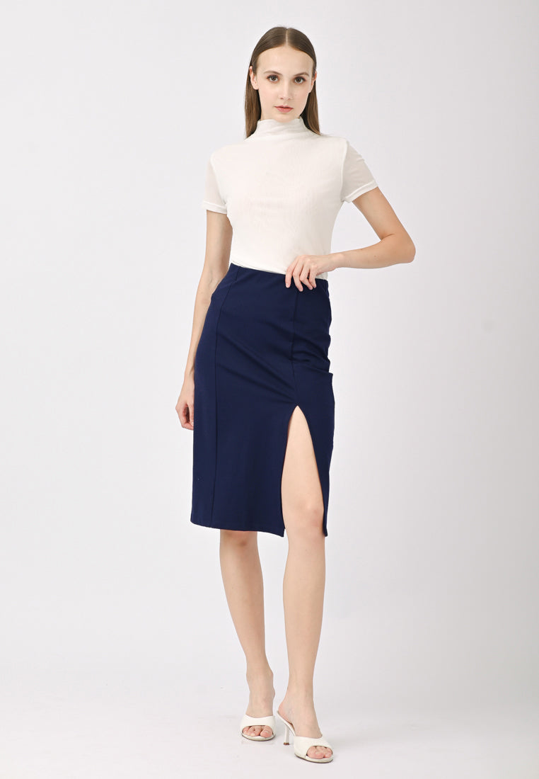 BebeBeige Slit On Pencil Skirt
