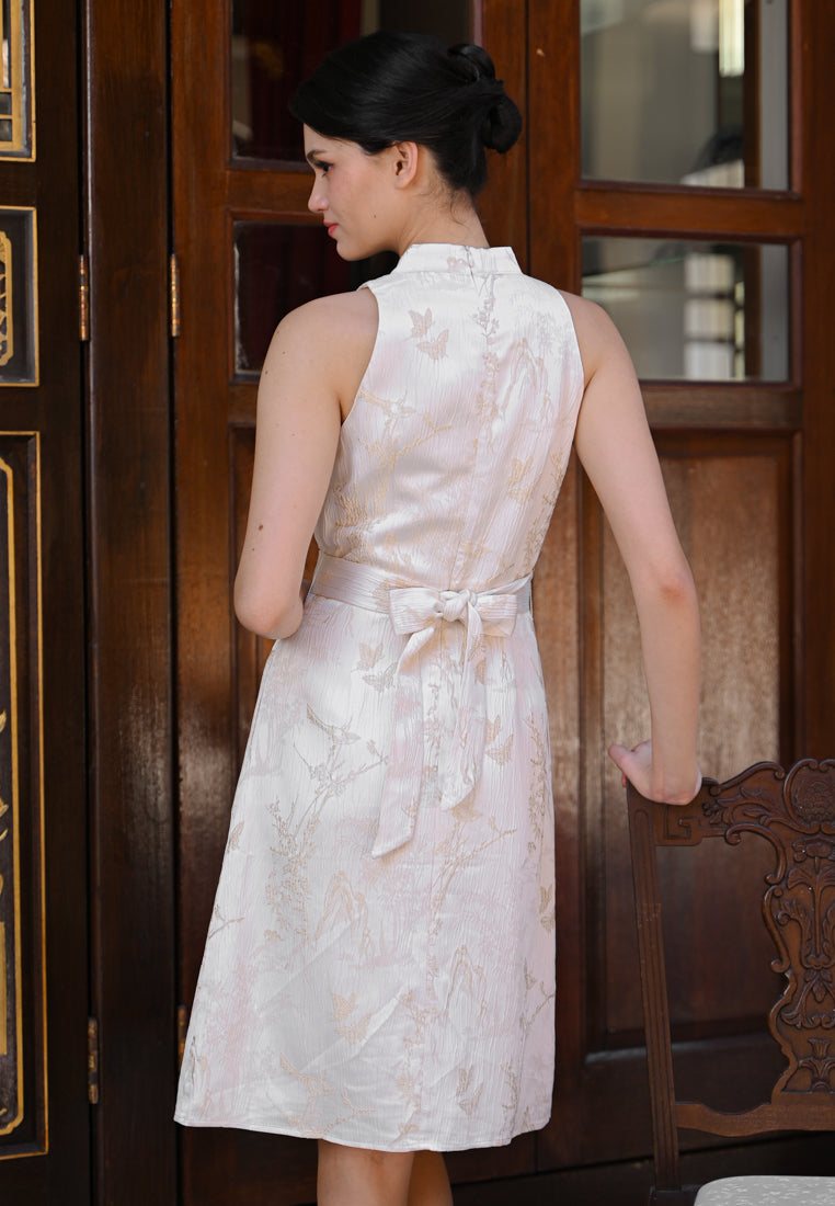 BebeBeige Halter CheongSam Mini Dress