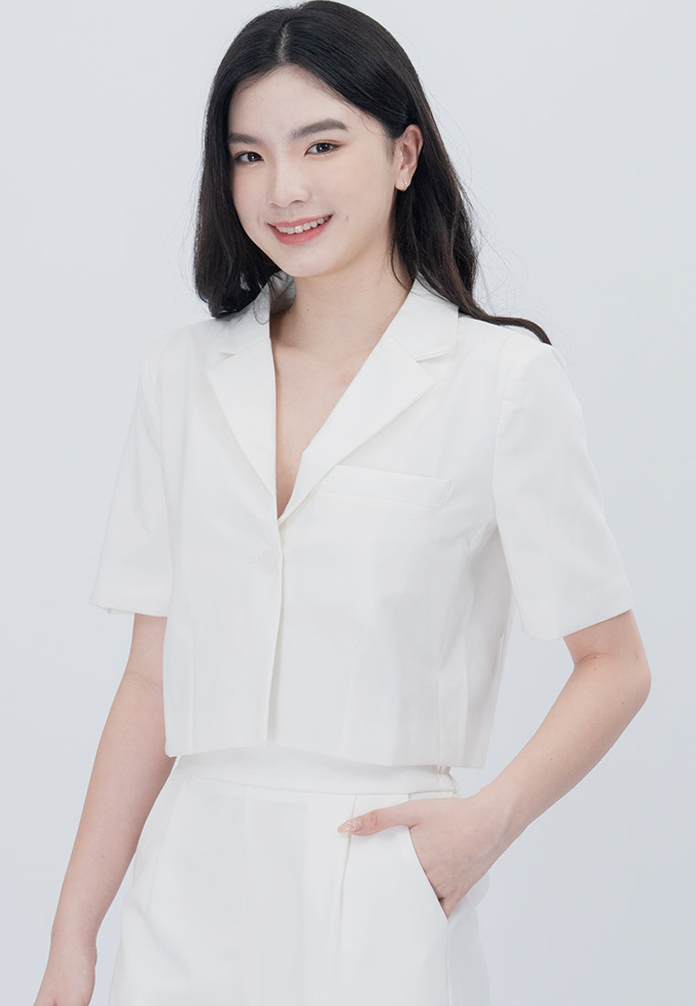 BebeBeige Cropped Blazer Coat