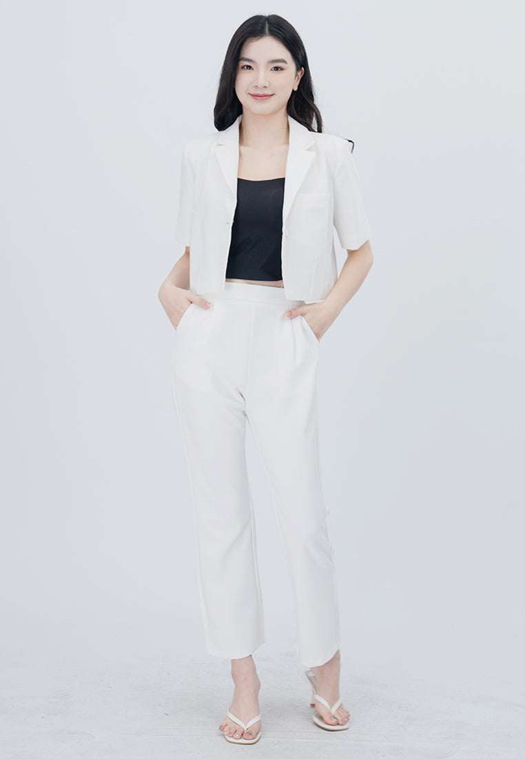 BebeBeige Cropped Blazer Coat