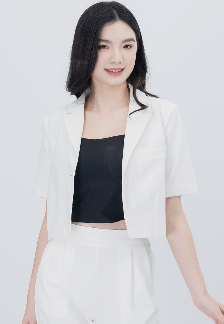 BebeBeige Cropped Blazer Coat