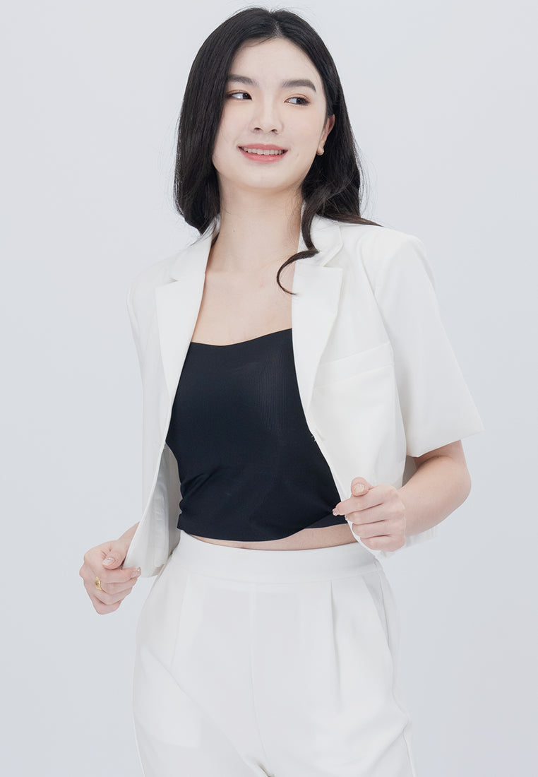 BebeBeige Cropped Blazer Coat