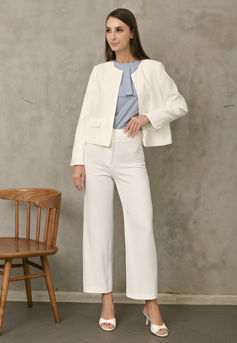 BebeBeige Round-Neck Blazer