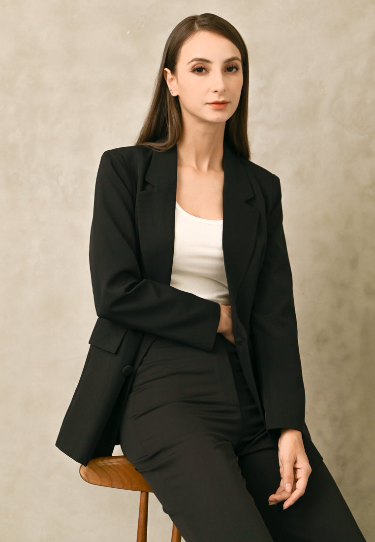 BebeBeige Double-Breasted Blazer